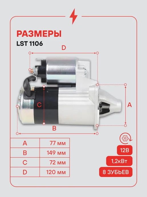 STARTVOLT Стартер Mitsubishi Lancer 9 Colt 5, вариант, фото 3