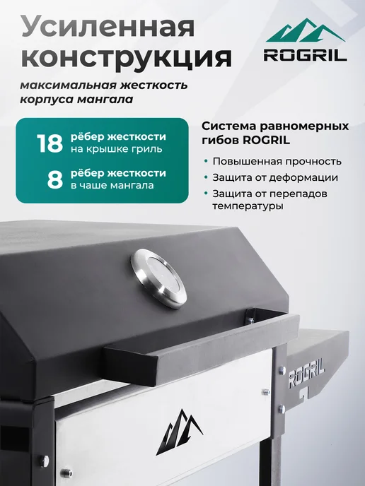 ROGRIL Premium Мангал Modern Pro, черный, фото 5