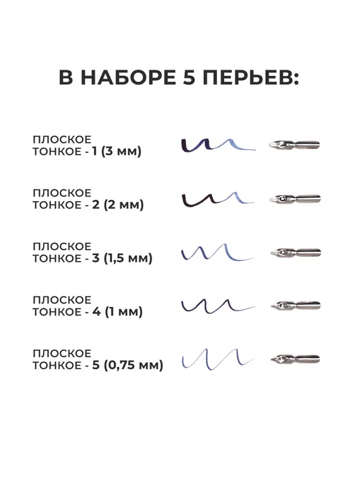 Малевичъ Набор для каллиграфии для рисования и для художника, 5 шт, фото 5