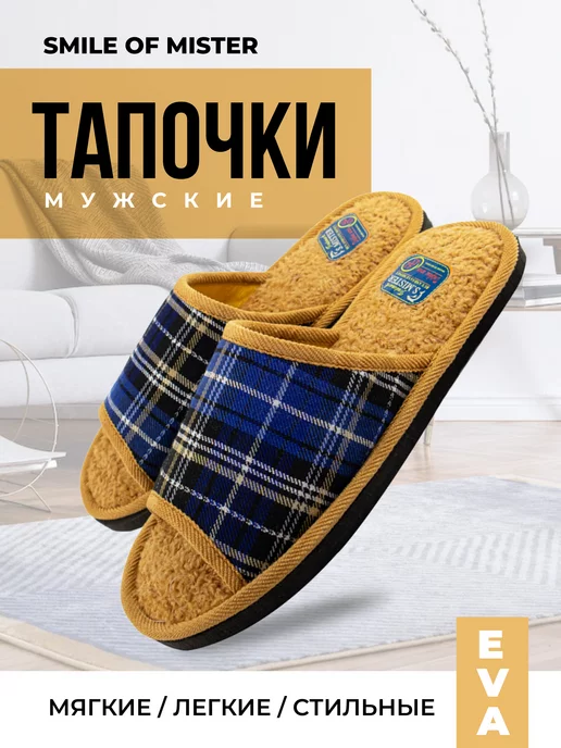 Smile of Mister Тапочки домашние, синий