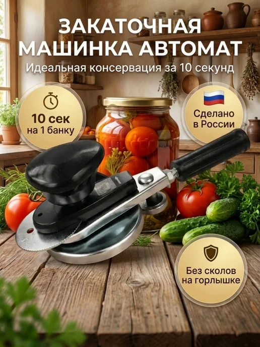 Машинка закаточная автомат, серый