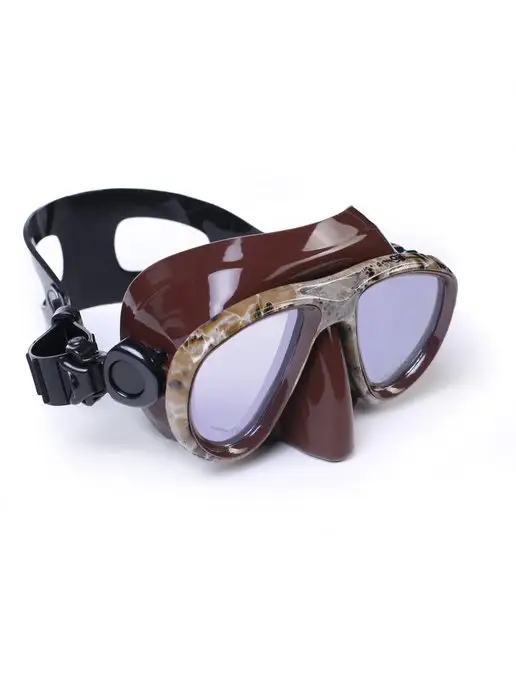 Aqua Discovery Маска для дайвинга Camo Brown зеркальная глубоководная, коричневый