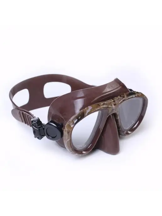 Aqua Discovery Маска для дайвинга Camo Brown зеркальная глубоководная, коричневый, фото 2