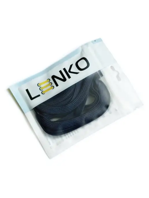 LENKO Шнурки для обуви темно-синие плоские 160 см, 7 мм, синий, фото 5