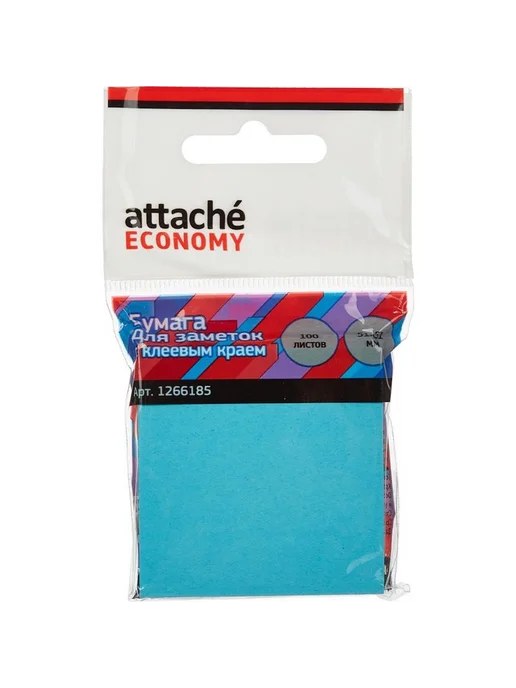 Attache Economy Стикеры клейкие для заметок 76x76 мм бумажные (100 листов), 51x51 мм, фото 3