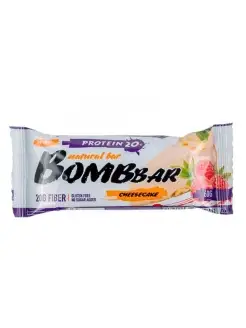 BombBar неглазированный с протеином Малиновый чизкейк, 60г