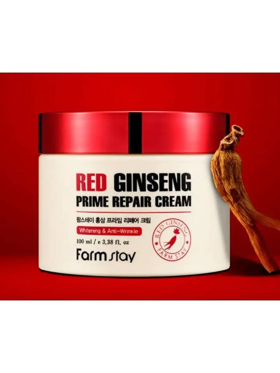 Red Ginseng Укрепляющий крем с красным женьшенем, 100 мл Farm Stay 73151887  купить за 1 040 ₽ в интернет-магазине Wildberries