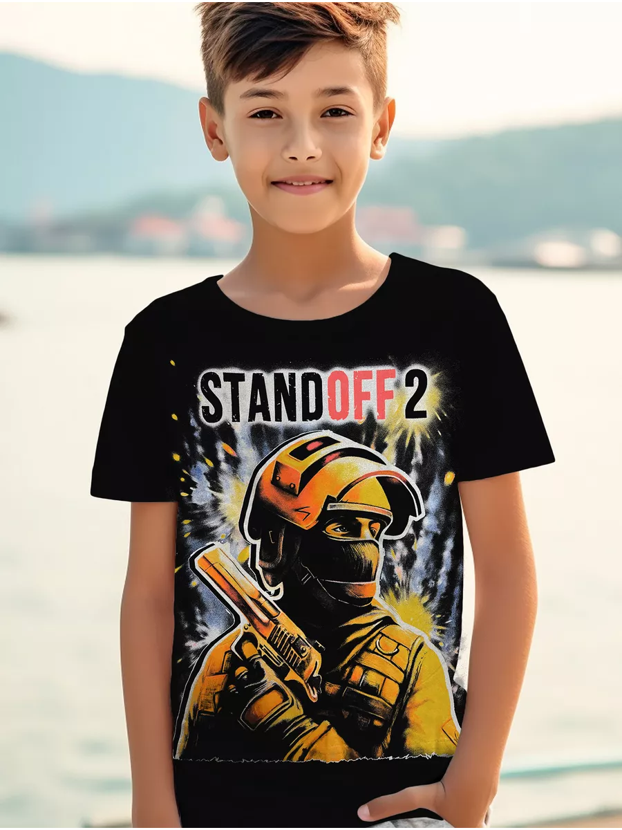 Футболка светящаяся с принтом Стэндофф Standoff 2 Кс Го Pubg Neon wear  73182022 купить за 577 ₽ в интернет-магазине Wildberries