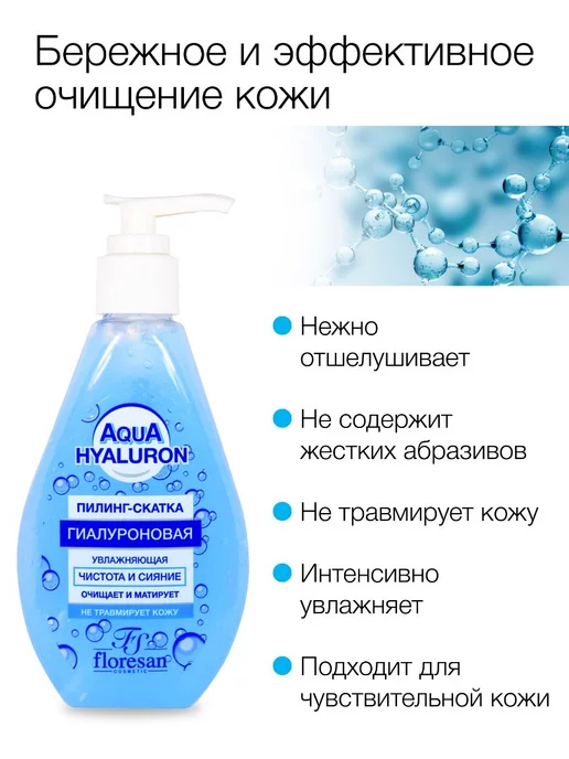 Floresan Пилинг-скатка гиалуроновая AQUA HYALURON, 150 мл, фото 2