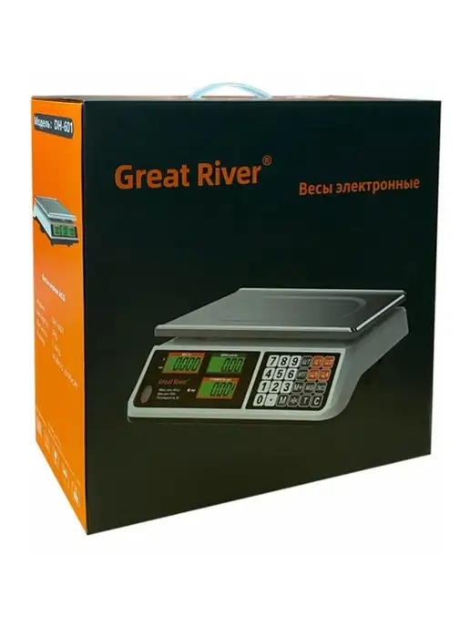 Great River Весы торговые настольные GreatRiver DH-601 40кг, 40 кг, фото 7