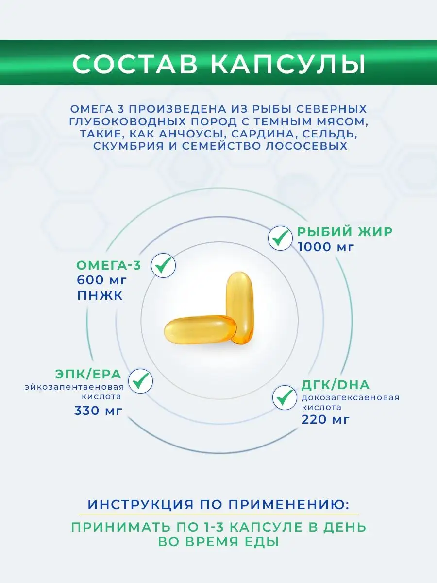 NIKA-PHARMA Омега 3 1000 Мг Халяль ПНЖК 60%