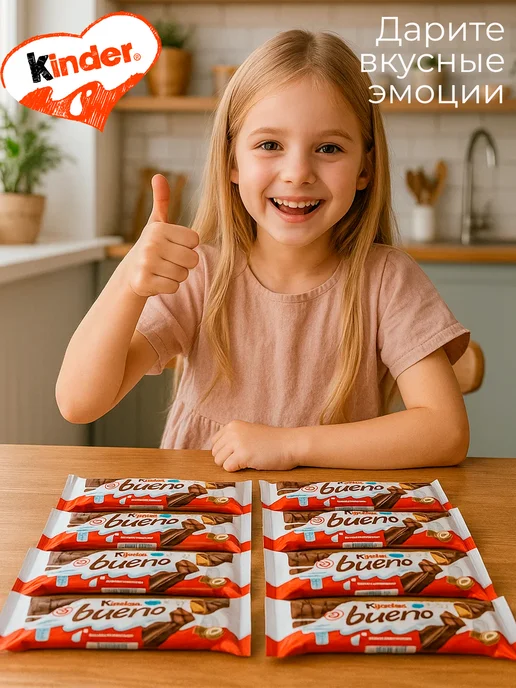 Kinder Шоколадный батончик Киндер Bueno 10шт, 10 шт, фото 8
