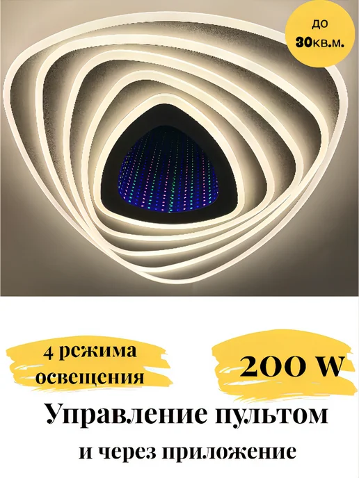 RSS LTD Люстра потолочная светодиодная, белый