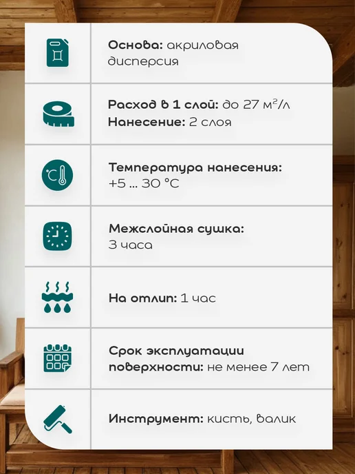 FAKTURA Лак-антисептик с воском и серебром, бесцветный (0.9л), 2,7 л, фото 6