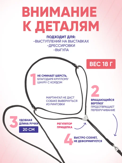ZOOONE Ринговка для собак с мартингалом, 5мм, черный, фото 2