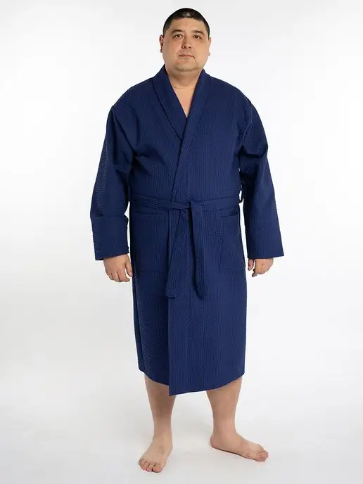 ANGELINI Халат банный oversize, синий, фото 3