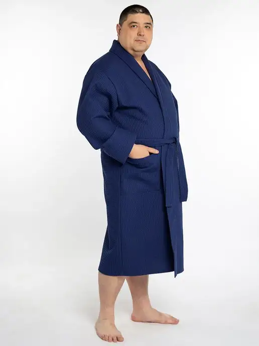 ANGELINI Халат банный oversize, синий, фото 4