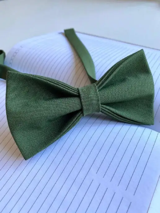 Bowtie__day Бабочка галстук зеленая женская мужская на свадьбу, зеленый, фото 2