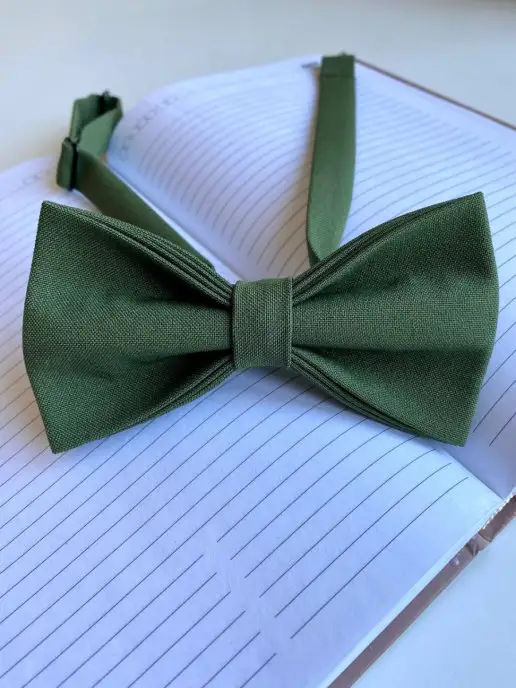 Bowtie__day Бабочка галстук зеленая женская мужская на свадьбу, зеленый, фото 6