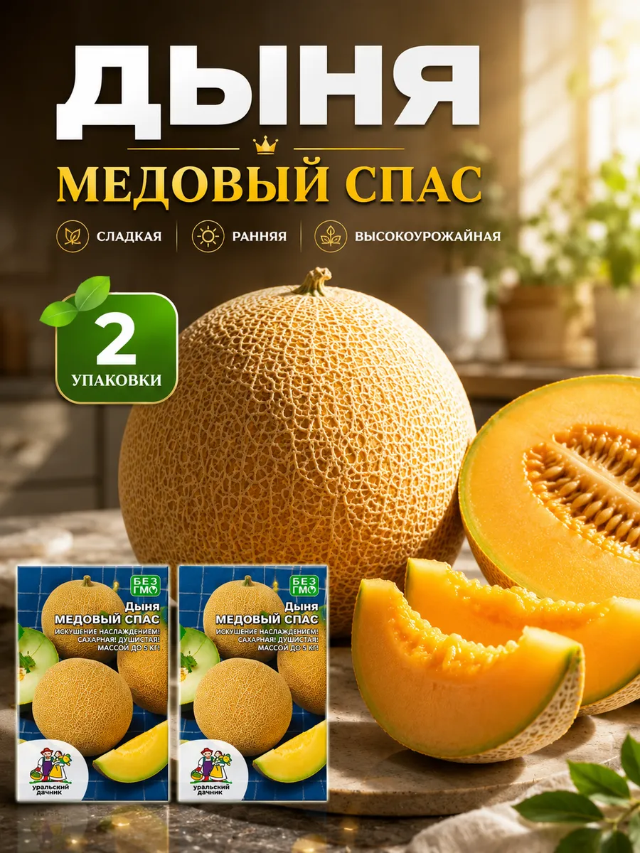 Семена Дыня сахарная ранняя Медовый Спас