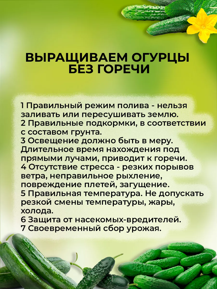 Семена Огурцов Нежинский 12 для открытого грунта для теплицы Уральский  Дачник 73506229 купить в интернет-магазине Wildberries