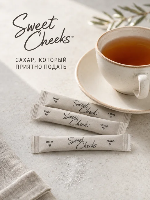 Sweet Cheeks Сахар в стиках порционный белый 10 кг (2000 шт по 5 г), 10 кг, 2000 шт, фото 3