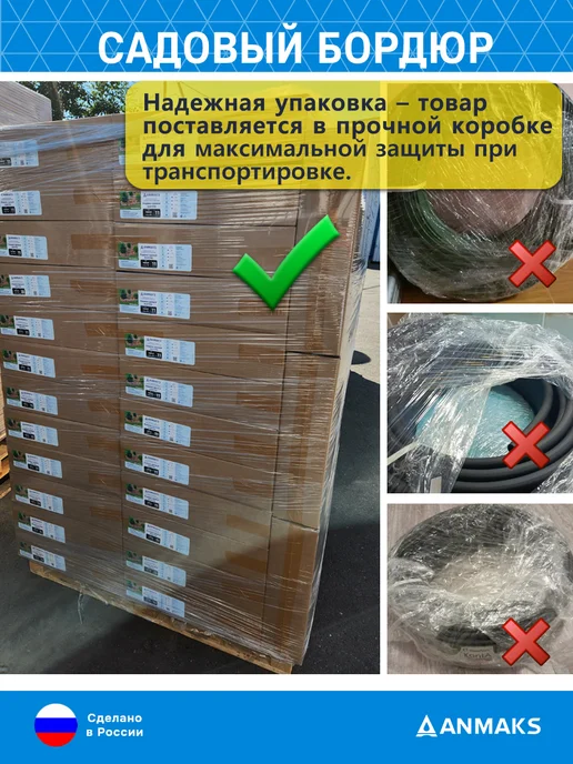 Anmaks Бордюр садовый пластиковый Анмакс Кантри Mini, черный, фото 2
