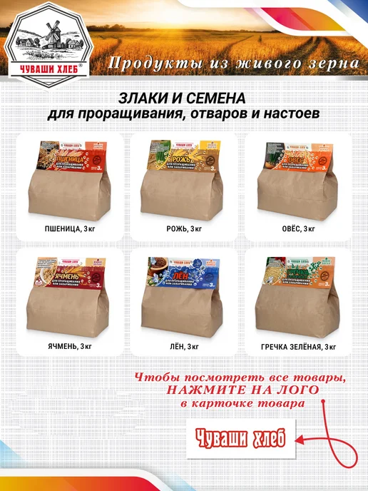 Чуваши Хлеб Пшеница для проращивания и отваров, 3 кг, 3 кг, фото 5