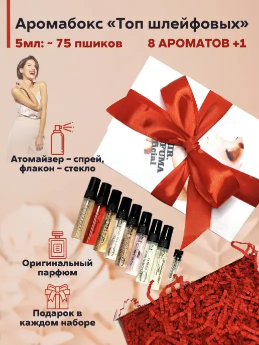 Mir Parfuma Official Аромабокс Топ Шлейфовых, набор нишевой парфюмерии, вариант