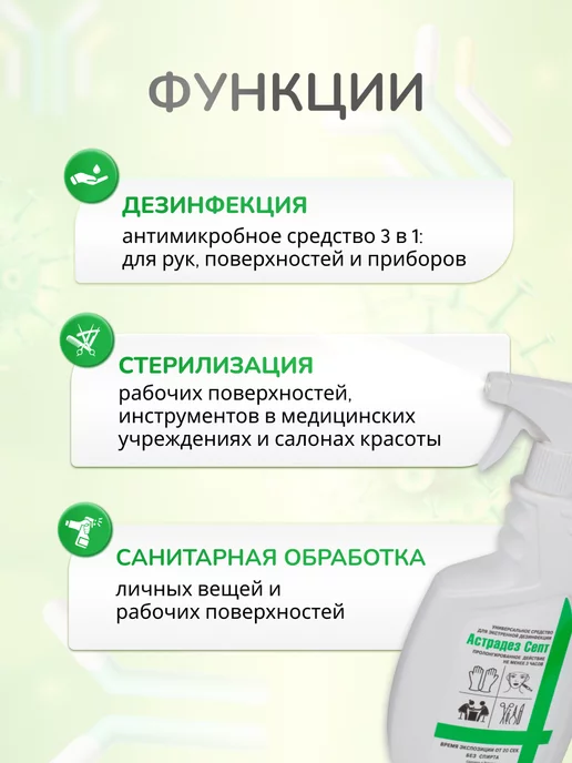 Гигиена-Мед Антисептик без спирта для рук и поверхностей 750мл спрей, 750 мл, фото 2
