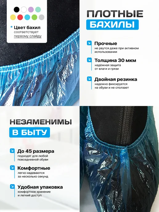 BestGoods Бахилы одноразовые плотные в коробке 1000 штук 500 пар, розовый, фото 2
