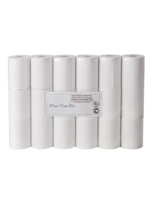 Lux-Paper Чековая лента 57мм (d-40 мм, длина 24 м, втулка 12 мм) 18шт, 24 м, 18 шт