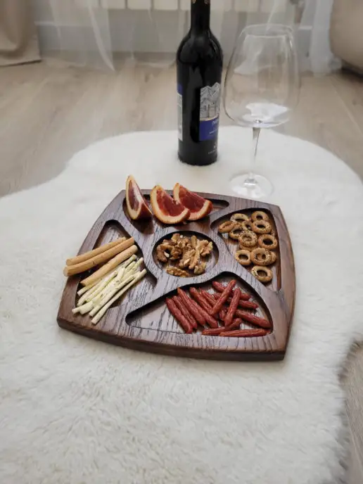 WOODTUT Менажница деревянная с соусником, коричневый, фото 2