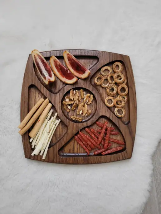 WOODTUT Менажница деревянная с соусником, коричневый, фото 3