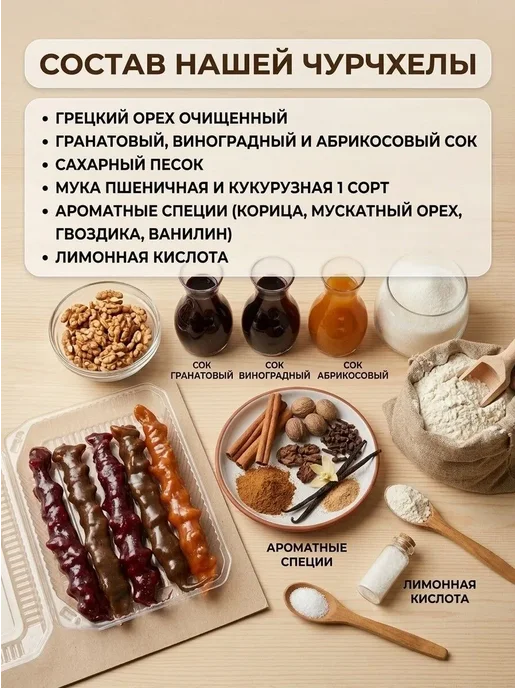 МирФрут Чурчхела с грецким орехом ассорти, вариант, фото 2
