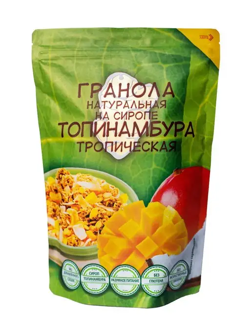ООО Купецкий дом "Посадъ" Гранола на сиропе топинамбура Тропическая, вариант, фото 3