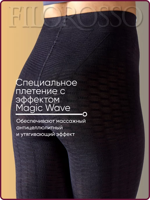 FILOROSSO Компрессионные лосины Антицеллюлитные, черный, фото 4