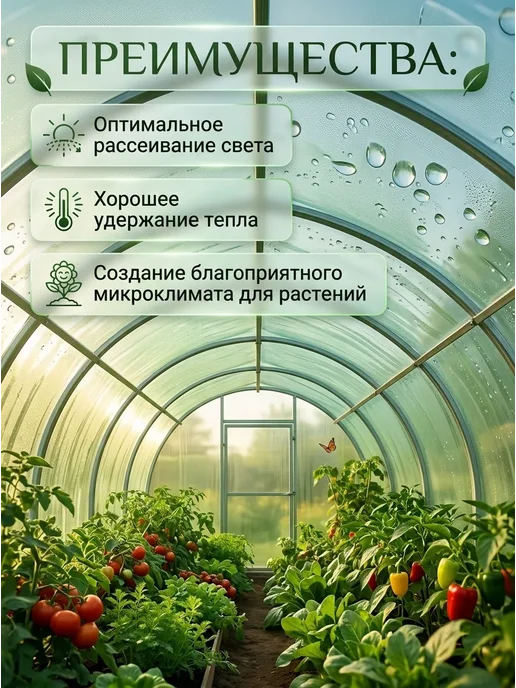 Vesta-shop многолетняя 150 Многолетняя пленка зеленая 150 мкм 3х10, 3x10, фото 3