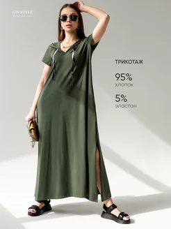 Длинное повседневное платье On Style 74141547 купить за 2 342 ₽ в интернет-магазине Wildberries