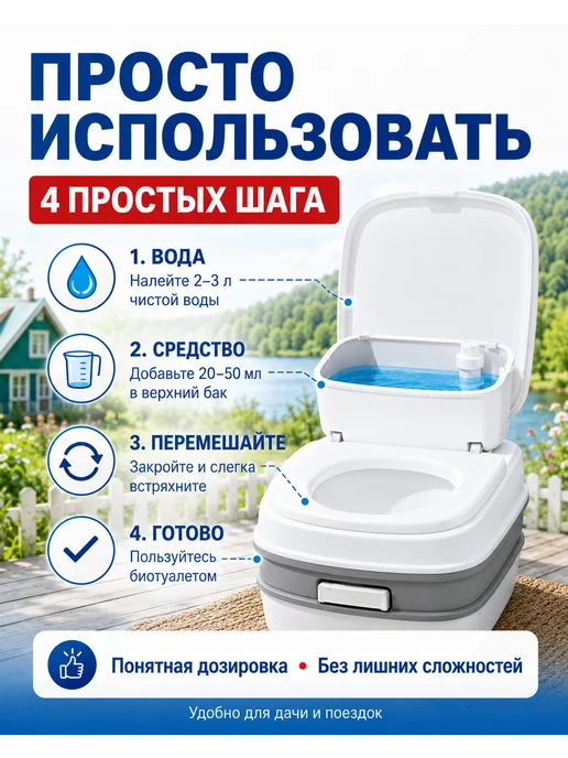 Sendora Жидкость для верхнего бака в биотуалетах, 5 л, фото 4