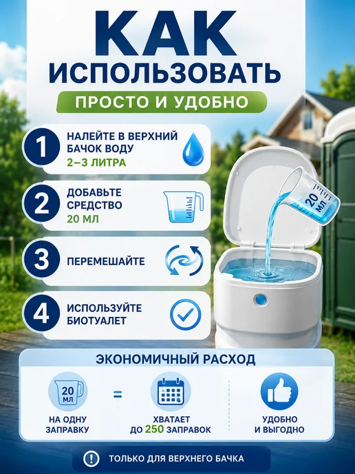 Sendora Жидкость для верхнего бака в биотуалетах, 5 л, фото 5