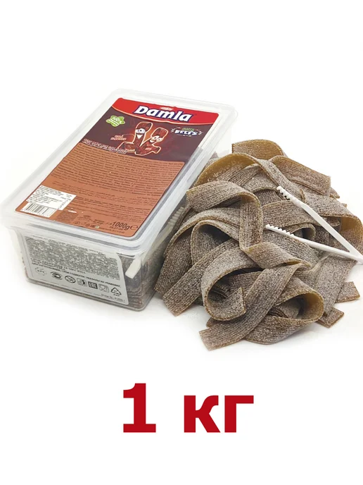 Tayas Жевательный мармелад DAMLA 1 кг Кола, кислые ремешки, 1 кг, фото 4