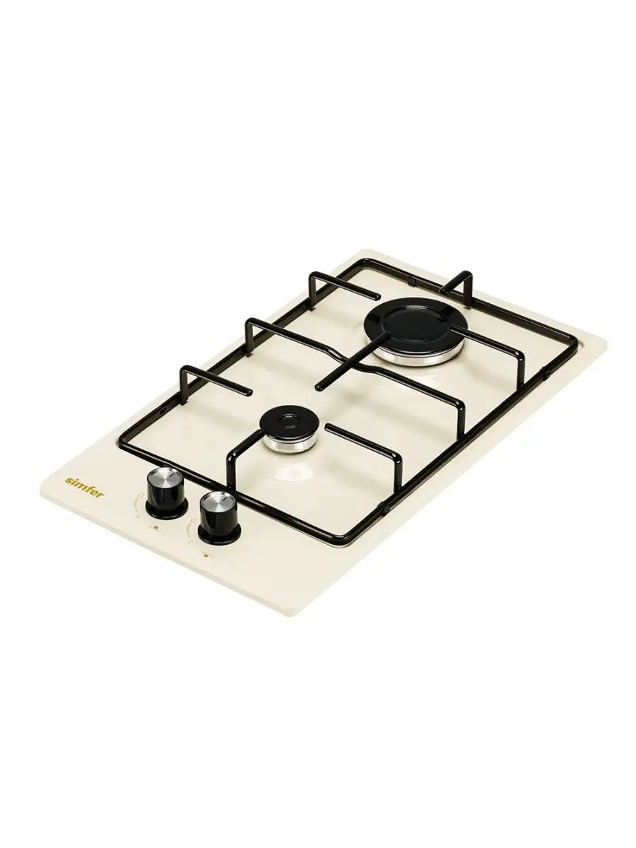 Двухконфорочная встраиваемая плита Simfer H30V20R420 бежевого цвета