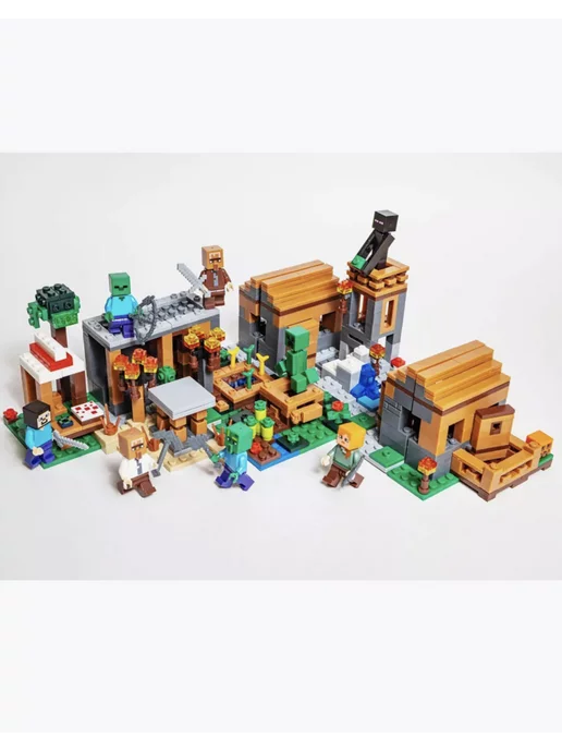 LEGO Конструктор Деревня жителей 4в1 Майнкрафт, желтый, фото 8