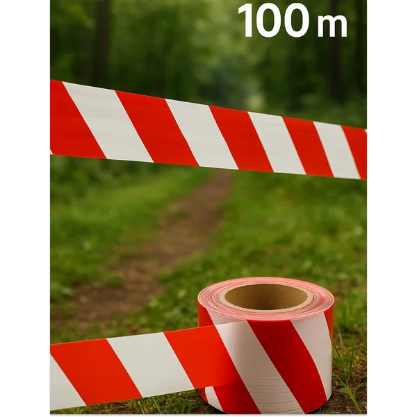 Лента сигнальная, оградительная 100 м