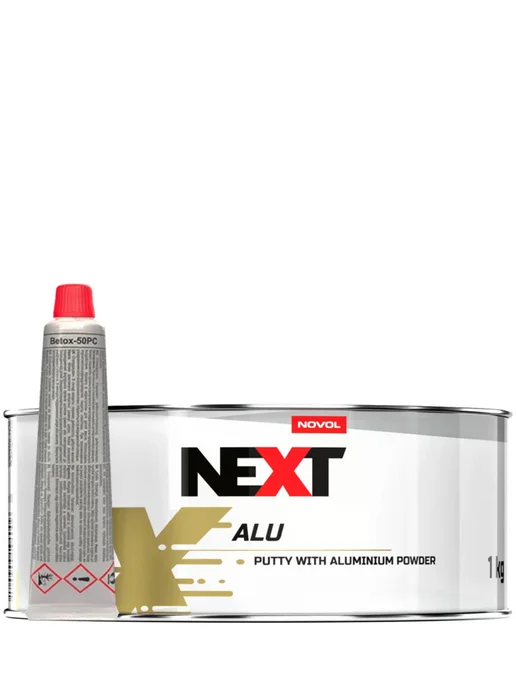 NOVOL Шпатлевка Next Alu, теплостойкая, с алюминием, 1 кг, 1 кг, фото 5