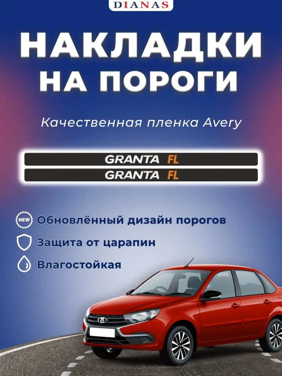 Накладки на пороги Granta FL...