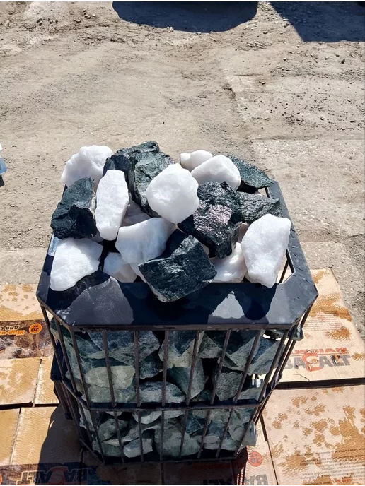 bazaltsite Нефрит Кварц колотые 4-8 см 10 кг камни, 10 кг, фото 3