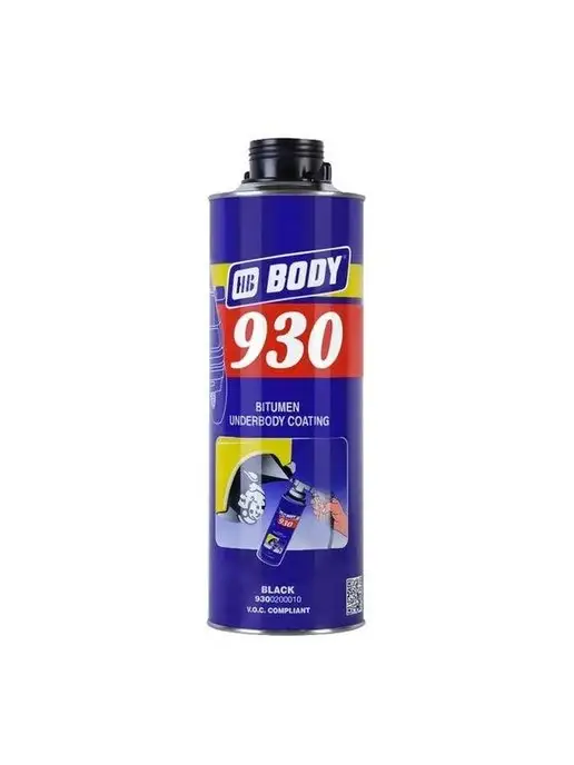 HB BODY Антикоррозийный состав Body 930 под пистолет черный 1 л, 1 л, фото 3