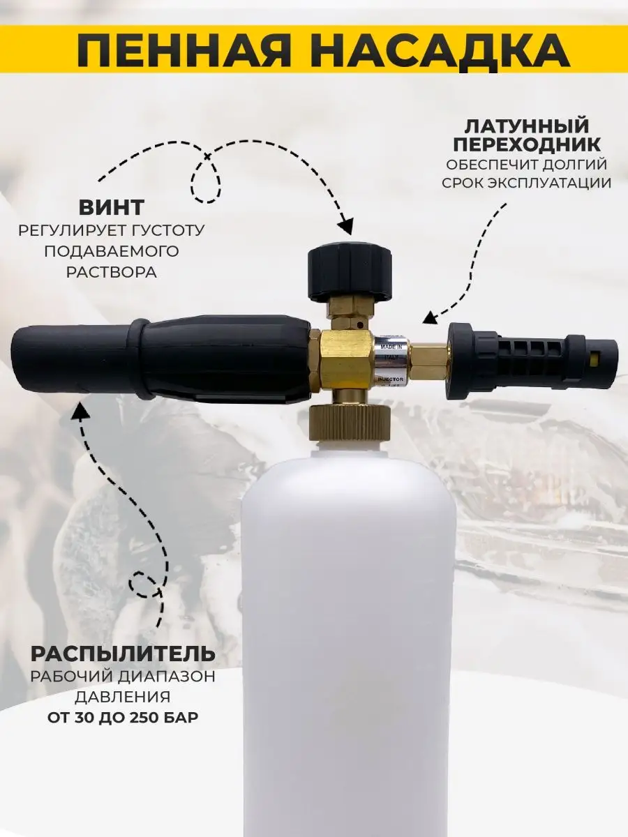 Пенная насадка в подарок при покупке автомойки | Ru-clean Москва